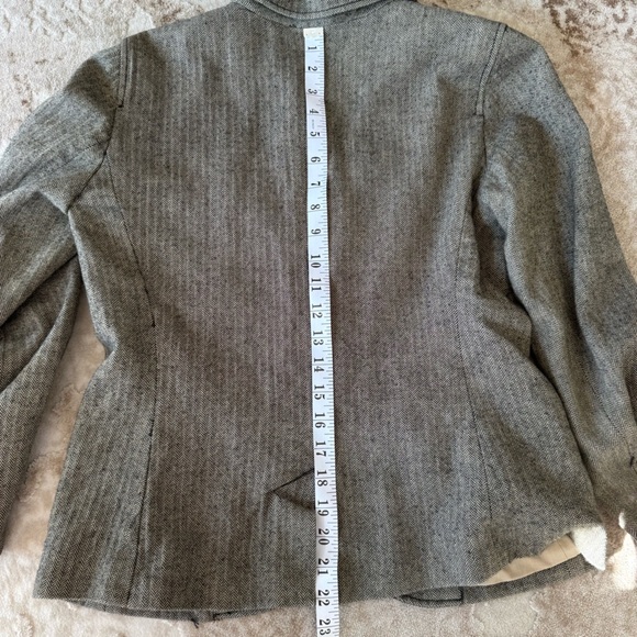 Vintage GAP WoolBlend blazer Brown herringbone preppy Small- Teacher Outfit - Picture 11 of 12